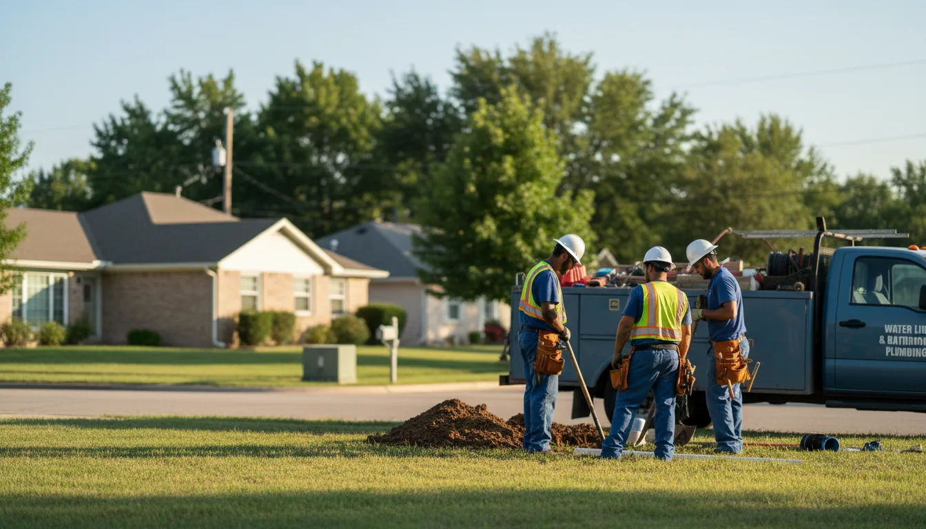 Residential water line and bathroom plumbing service in Arcadia, PA